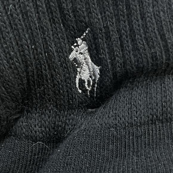 Polo Ralph Lauren Mens Socks 6 Pack Black Classic Sport Half Cushioned Sole NEW - Picture 3 of 6